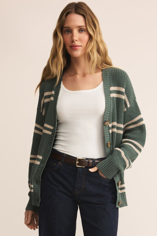 Boyfriend Striped Cardigan