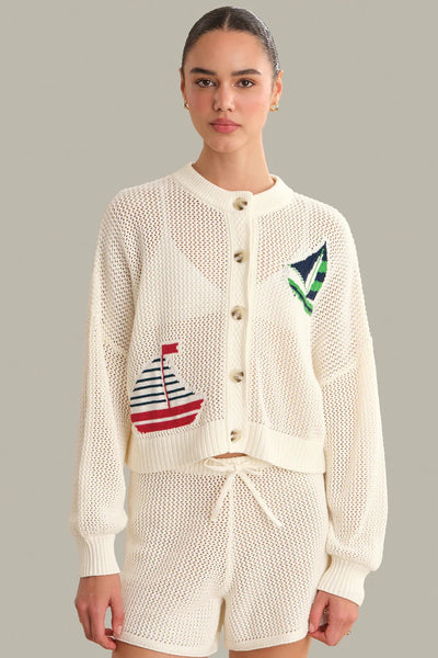 Tide Mesh Nautical Cardigan