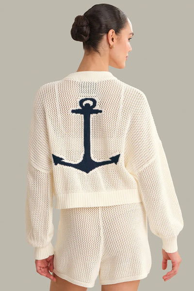Tide Mesh Nautical Cardigan