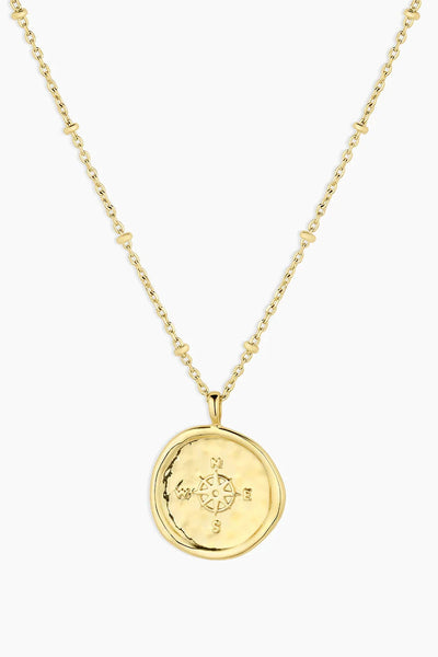 Compass Coin Necklace