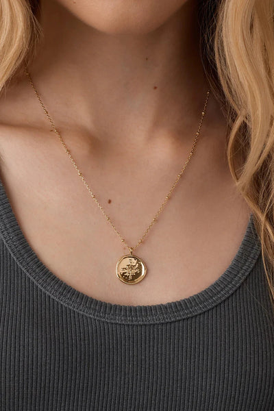 Compass Coin Necklace