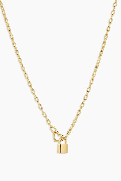 Heart Padlock Interlocking Necklace