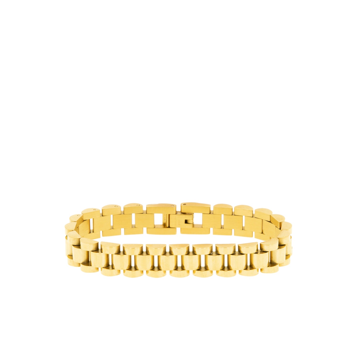 Gold 10mm Watch Link Bracelet