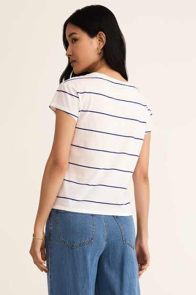 Striped Modern V-Neck Tee