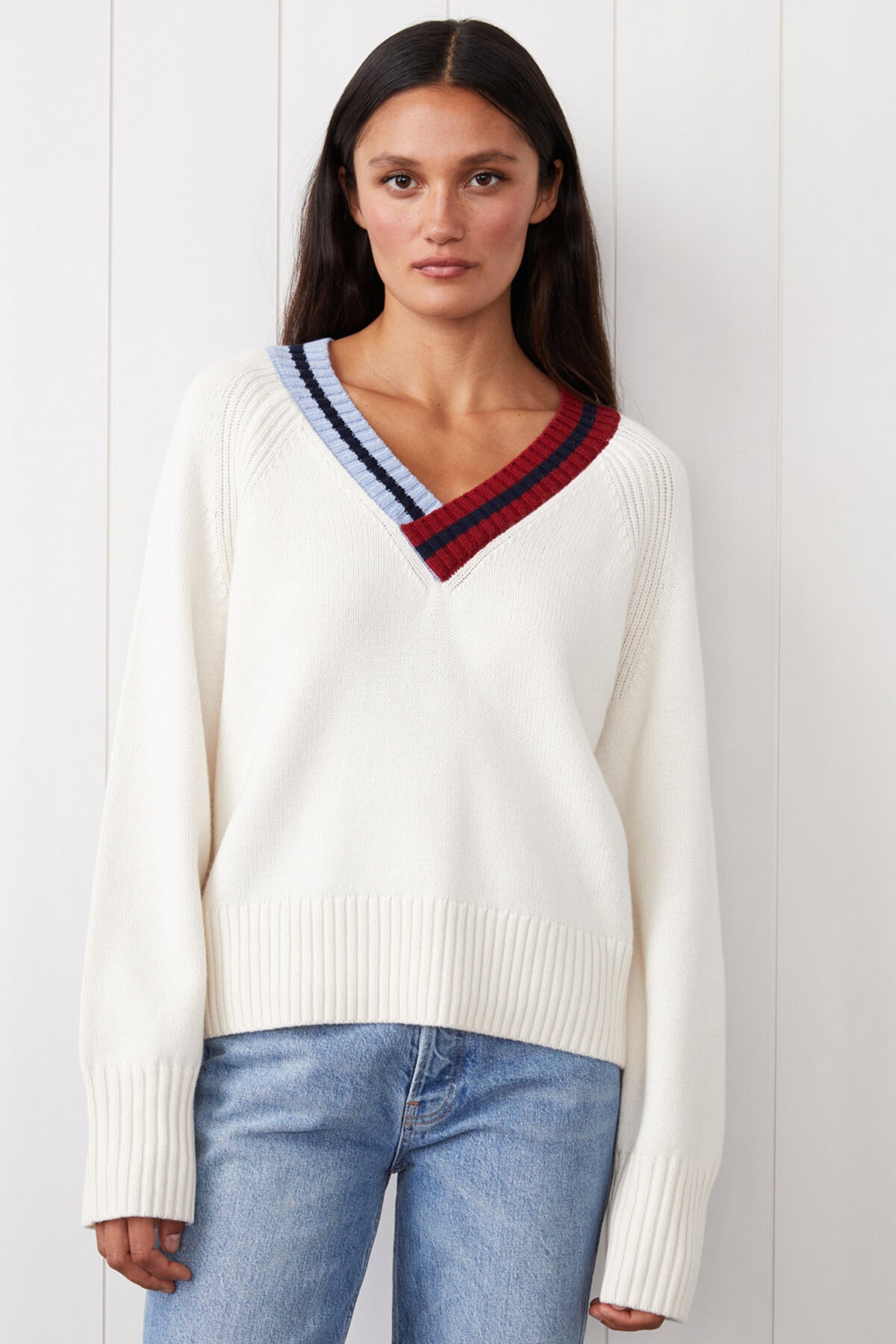 Raglan V-Neck Sweater