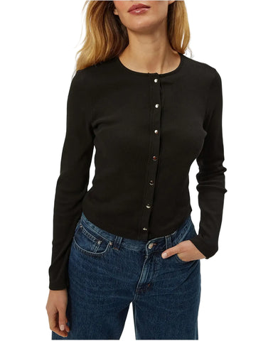 Trixie Crew Neck Snap Cardi