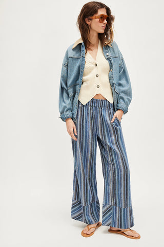 Days End Linen Stripe Pants