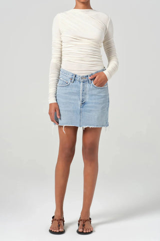 V-Waist Mini Skirt