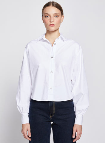 FINE POPLIN CROPPED SHIRT