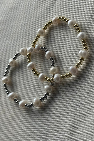 Beaded Ball Bracelet With Pearls