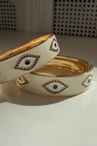 Evil Eye Enamel Bangle