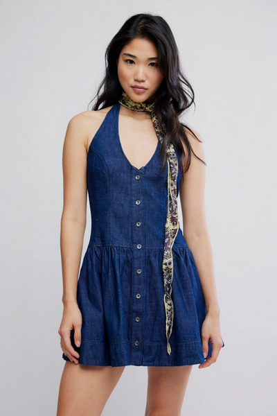 Clean Break Denim Mini Dress