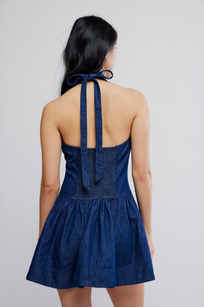 Clean Break Denim Mini Dress