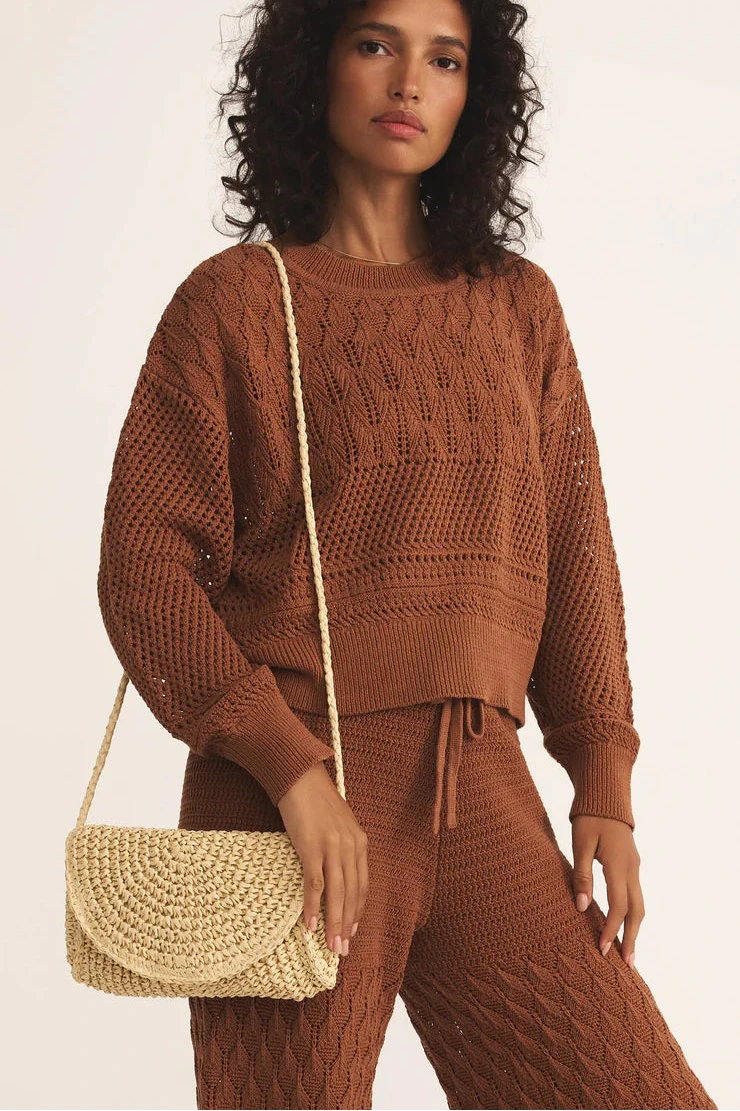 Sand Dollar Mini Straw Bag