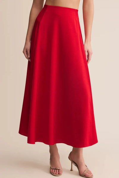 Northpointe Satin Midi Skirt