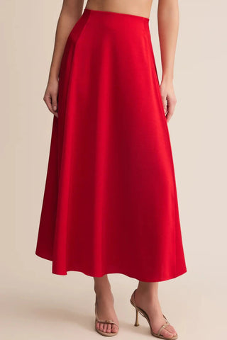 Northpointe Satin Midi Skirt