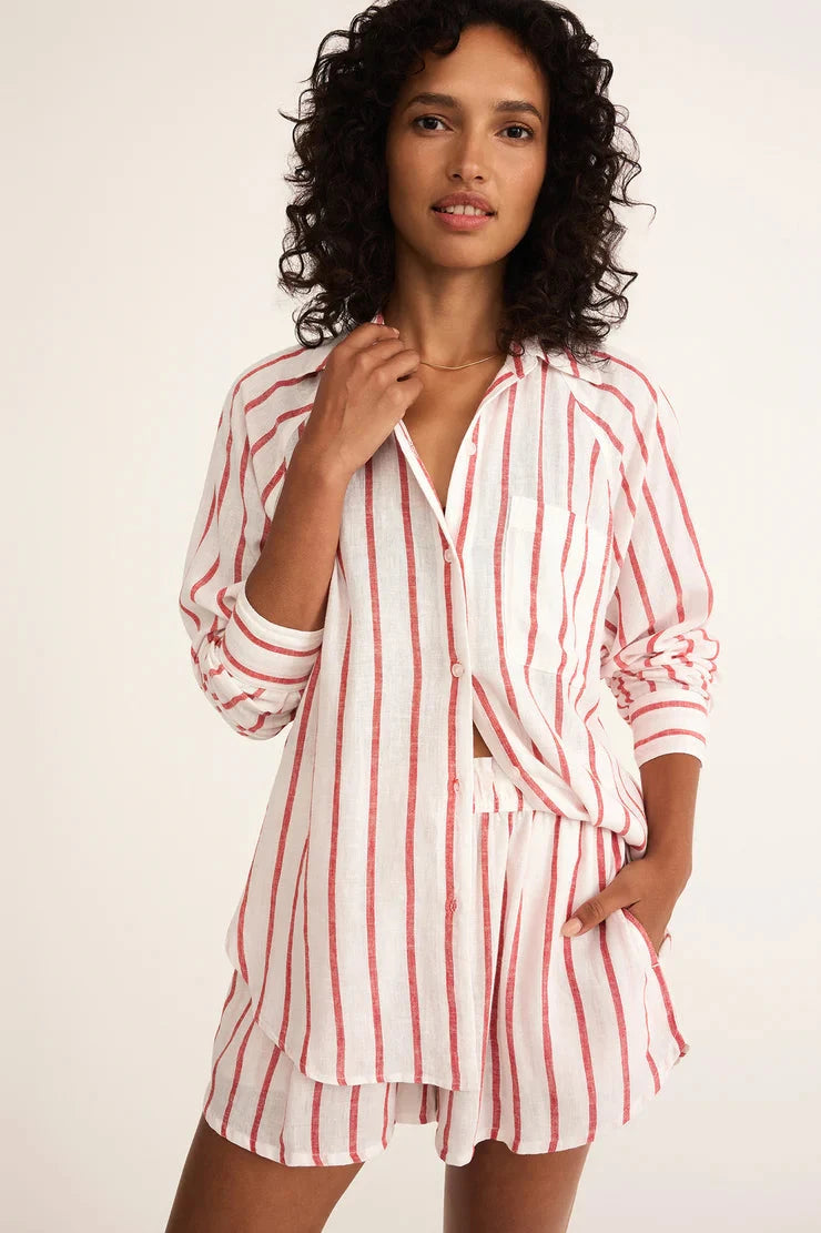 Perfect Linen Stripe Top