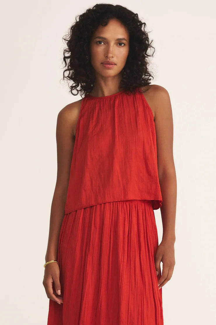 Fiore Crinkle Satin Tank