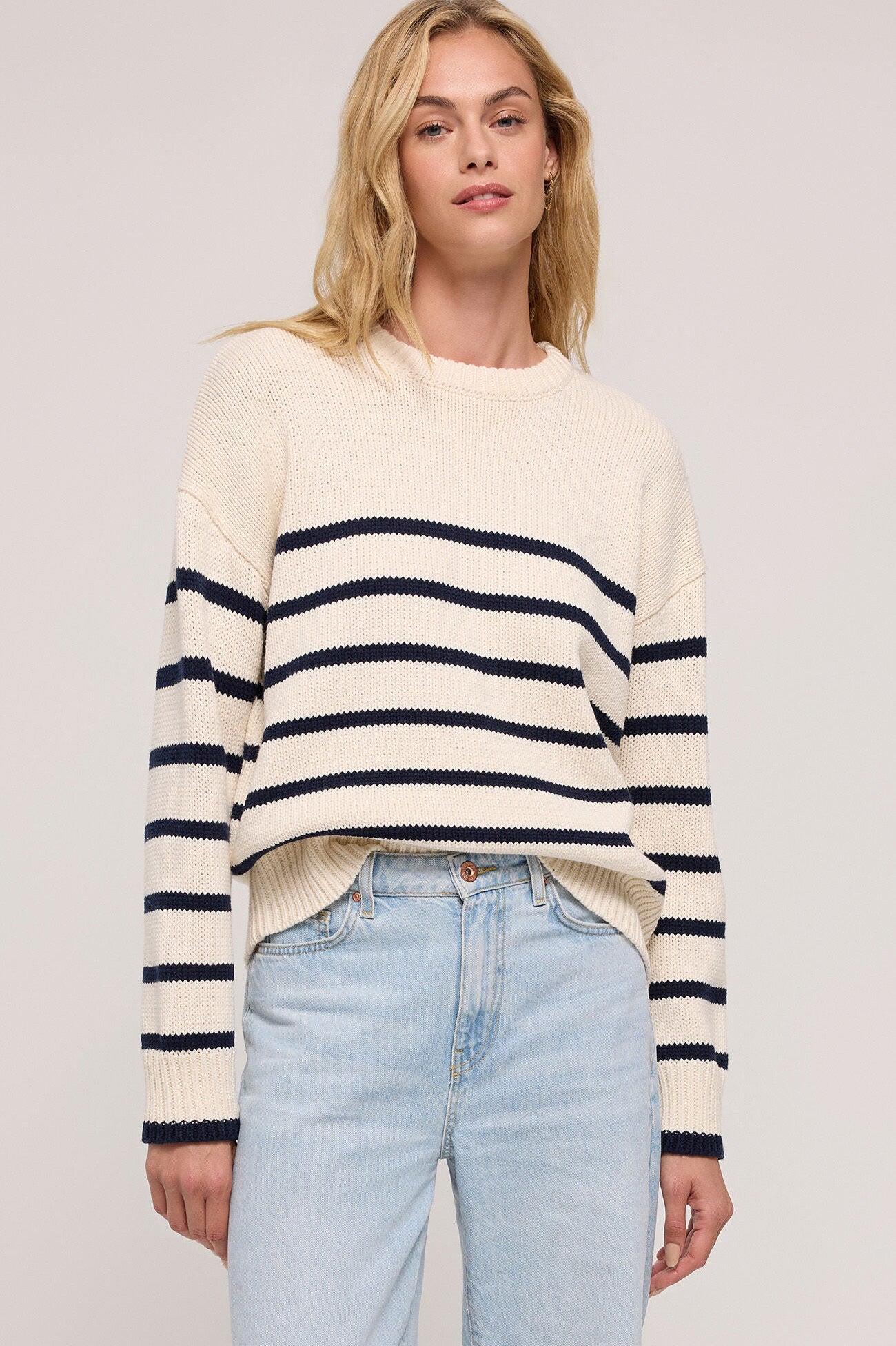 BOYFRIEND STRIPE SWEATER