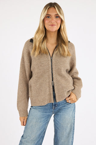 Cali Ribbed Zip Up