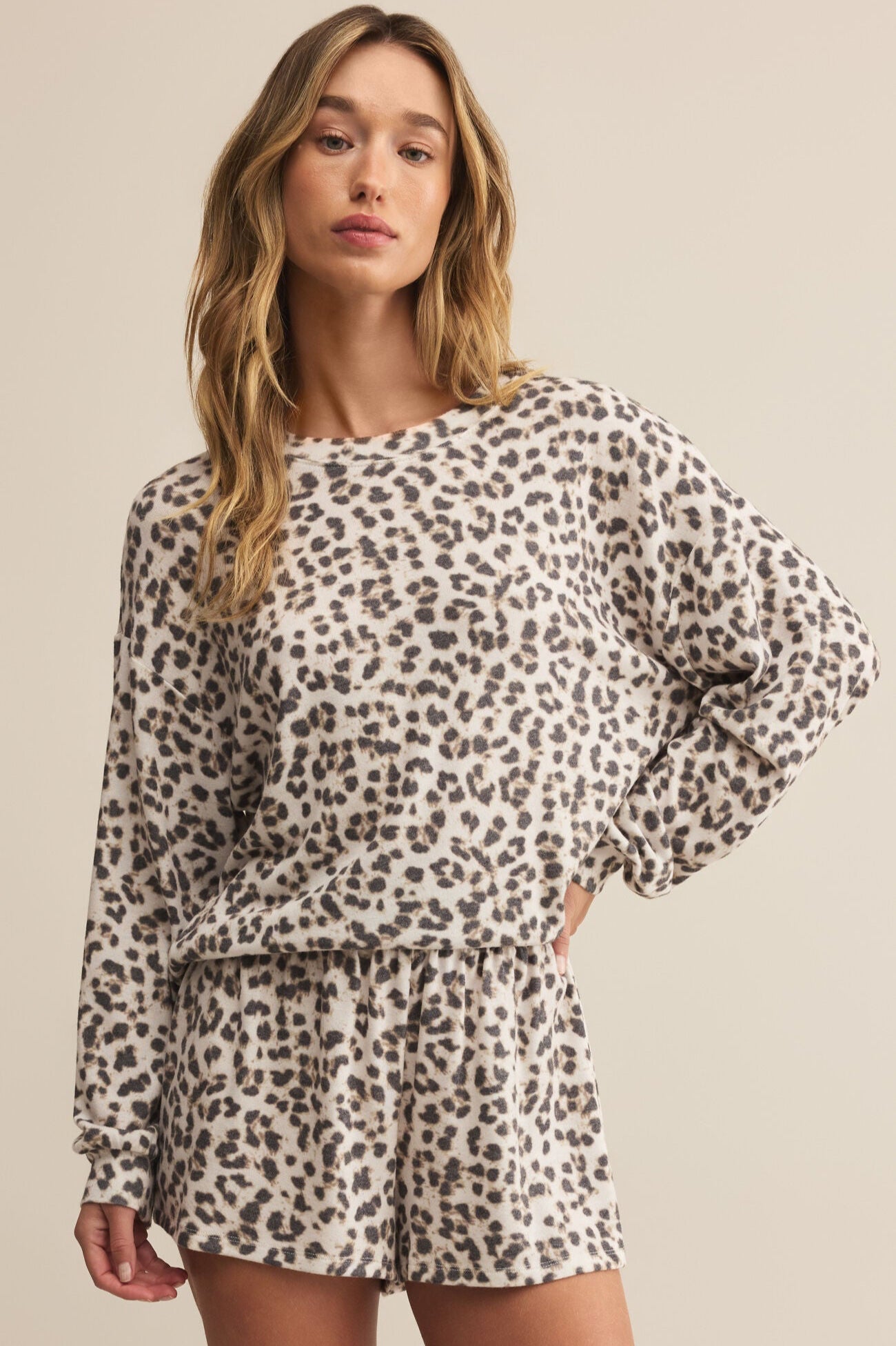 Luxe Leopard LS Top