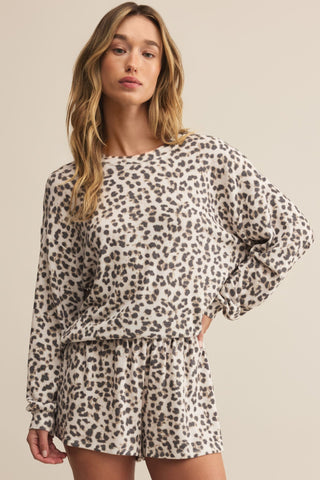Luxe Leopard LS Top