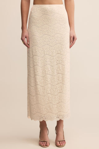 Via Lace Midi Skirt