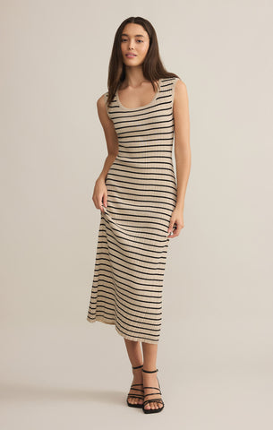 GISELE STRIPE MIDI DRESS